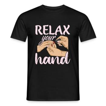 Nail design Design for a nail designer - Men's T-Shirt - black - Front - AI Model Male 178 light (178cm)