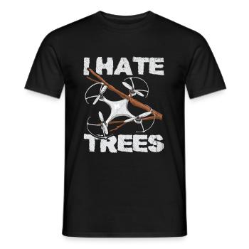 Conception de drone de mouche pour un quadcopter pilote - T-shirt homme - noir - Devant - AI Model Male 178 light (178cm)