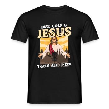 Discgolf Design für einen Discgolf Profi - Männer T-Shirt - Schwarz - Vorne - AI Model Male 178 light (178cm)