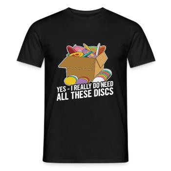 Discgolf Spruch für einen Discgolf Spieler - Männer T-Shirt - Schwarz - Vorne - AI Model Male 178 light (178cm)