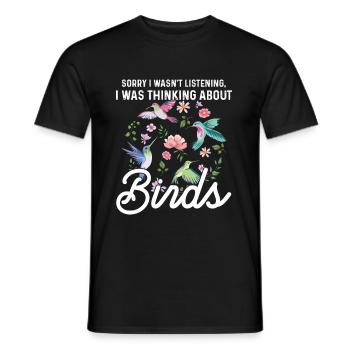 Ornithology saying for a bird photographer - Men's T-Shirt - black - Front - AI Model Male 178 light (178cm)