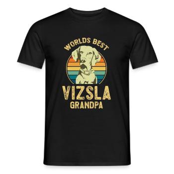 Vizsla Hund Design für deinen Vizsla Opa - Männer T-Shirt - Schwarz - Vorne - AI Model Male 178 light (178cm)