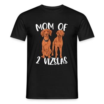 Magyar Vizsla Design für eine Magyar Vizsla Mama - Männer T-Shirt - Schwarz - Vorne - AI Model Male 178 light (178cm)