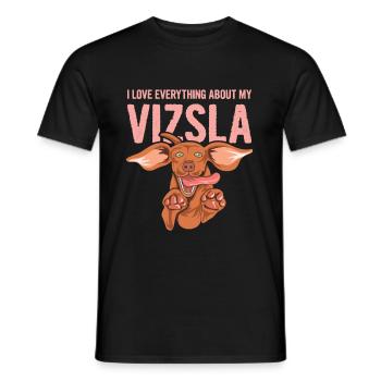 Vizsla Spruch für einen Magyar Vizsla Fan - Männer T-Shirt - Schwarz - Vorne - AI Model Male 178 light (178cm)