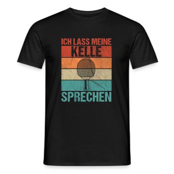 Ping-pong Proverbe pour un joueur de ping-pong - T-shirt homme - noir - Devant - AI Model Male 178 light (178cm)