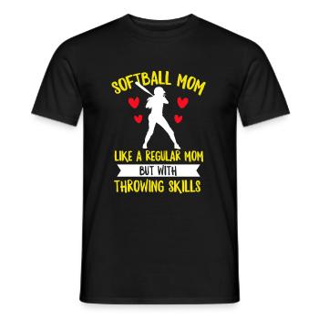 Softball Spruch für deine Softball Mama - Männer T-Shirt - Schwarz - Vorne - AI Model Male 178 light (178cm)