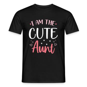 I am the cute aunt design pour votre tante - T-shirt homme - noir - Devant - AI Model Male 178 light (178cm)