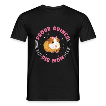 Proud Guinée Pig Mom Design pour votre - T-shirt homme - noir - Devant - AI Model Male 178 light (178cm)