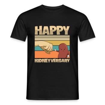Happy Kidney-versary Pun for an Organ Donor - Männer T-Shirt - Schwarz - Vorne - AI Model Male 178 light (178cm)