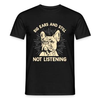 Big ears and still don't hear design for - Men's T-Shirt - black - Front - AI Model Male 178 light (178cm)