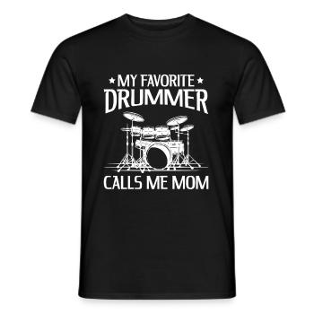 Schlagzeug Zitat für eine Mutter eines - Männer T-Shirt - Schwarz - Vorne - AI Model Male 178 light (178cm)