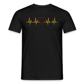 Herzschlag Spanien - Männer T-Shirt - Schwarz - Vorne - AI Model Male 178 light (178cm)