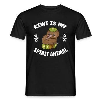 Kiwi is my spirit animal Quote for a Kiwi Lover - Männer T-Shirt - Schwarz - Vorne - AI Model Male 178 light (178cm)