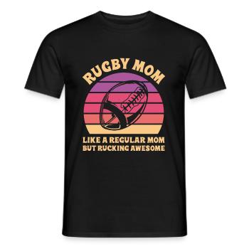 Rugby-Wortspiel für deine Rugby-Mama - Männer T-Shirt - Schwarz - Vorne - AI Model Male 178 light (178cm)