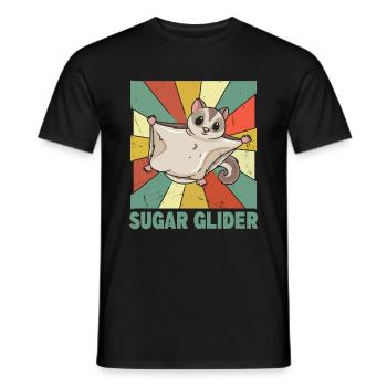 Australisches Sugar Glider Design für einen Sugar - Männer T-Shirt - Schwarz - Vorne - AI Model Male 178 light (178cm)