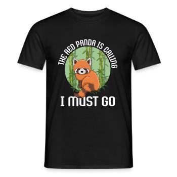 Red Panda-Angebot für einen Red Panda-Experten - Männer T-Shirt - Schwarz - Vorne - AI Model Male 178 light (178cm)
