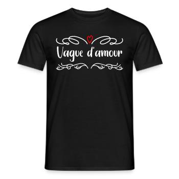 vague d'amour - T-shirt homme - noir - Devant - AI Model Male 178 light (178cm)