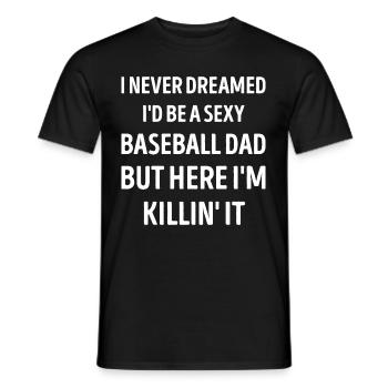 Baseball Papa Lustiger Vater Witz - Männer T-Shirt - Schwarz - Vorne - AI Model Male 178 light (178cm)