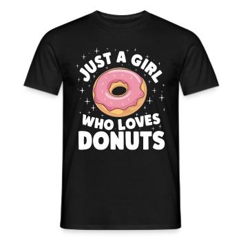 Donut Donuts Süßigkeiten Bagel - Männer T-Shirt - Schwarz - Vorne - AI Model Male 178 light (178cm)