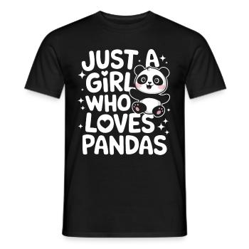 Pandabär Panda Tier Pandas - Männer T-Shirt - Schwarz - Vorne - AI Model Male 178 light (178cm)