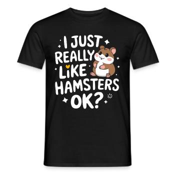 Hamster - Männer T-Shirt - Schwarz - Vorne - AI Model Male 178 light (178cm)