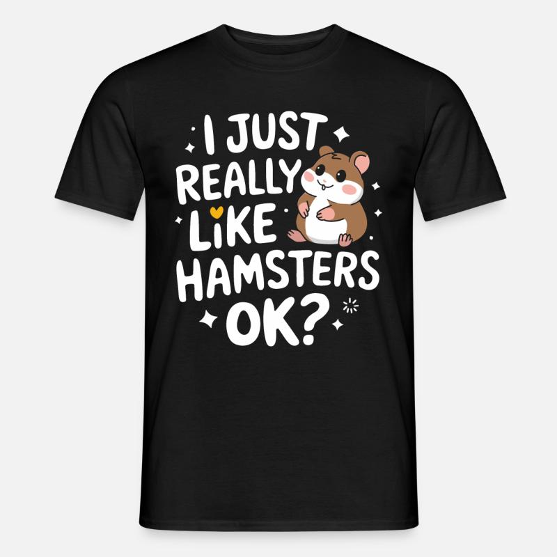Hamster - Männer T-Shirt - Schwarz