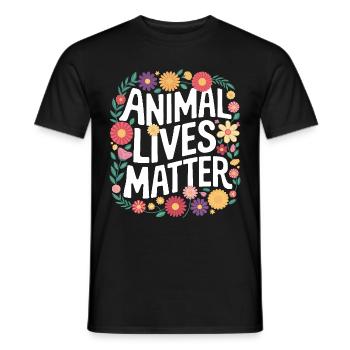 Végétarien Végétalien Végétarien Végétarien - T-shirt homme - noir - Devant - AI Model Male 178 light (178cm)