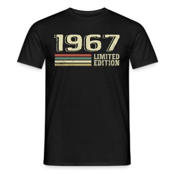 Jahrgang 1967 Geburtstag 1967 Jahrgang 1967 - Männer T-Shirt - Schwarz - Vorne - AI Model Male 178 light (178cm)