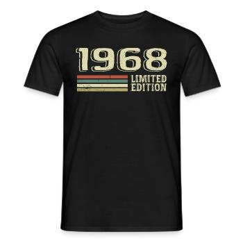 Jahrgang 1968 Geburtstag 1968 Jahrgang 1968 - Männer T-Shirt - Schwarz - Vorne - AI Model Male 178 light (178cm)