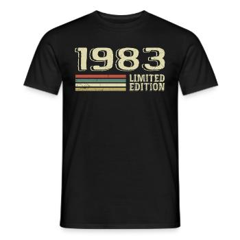 Jahrgang 1983 Geburtstag 1983 Jahrgang 1983 - Männer T-Shirt - Schwarz - Vorne - AI Model Male 178 light (178cm)