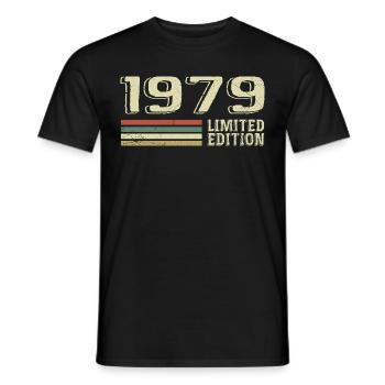 Jahrgang 1979 Geburtstag 1979 Jahrgang 1979 - Männer T-Shirt - Schwarz - Vorne - AI Model Male 178 light (178cm)