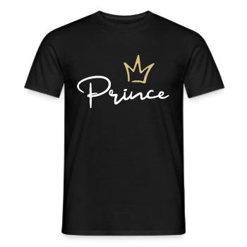 Prince Krone - Männer T-Shirt - Schwarz - Vorne - AI Model Male 178 light (178cm)