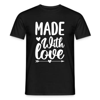 Made With Love - Männer T-Shirt - Schwarz - Vorne - AI Model Male 178 light (178cm)