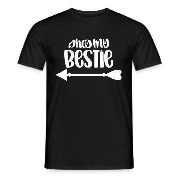 Sie ist meine Bestie - Männer T-Shirt - Schwarz - Vorne - AI Model Male 178 light (178cm)