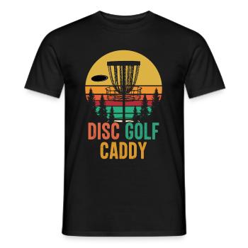 Disc Golf Caddy Golf Liebhaber Golfer Retro Vintage - Männer T-Shirt - Schwarz - Vorne - AI Model Male 178 light (178cm)