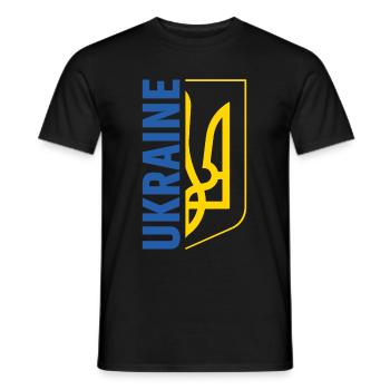 Ukraine Flag Symbol - Men's T-Shirt - black - Front - AI Model Male 178 light (178cm)