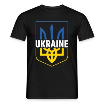 Ukraine - T-shirt homme - noir - Devant - AI Model Male 178 light (178cm)