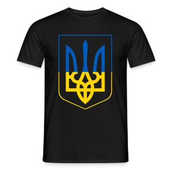 Ukraine Flag - Men's T-Shirt - black - Front - AI Model Male 178 light (178cm)