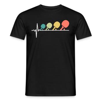 Battement de cœur de tennis de table - T-shirt homme - noir - Devant - AI Model Male 178 light (178cm)