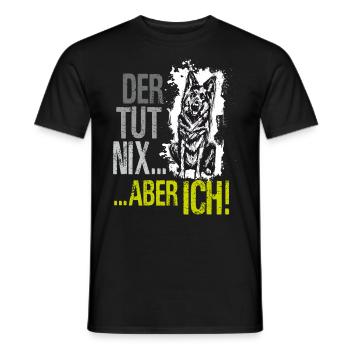 Lustiges Hunde Shirt Sprüche Schäferhund Geschenk - Männer T-Shirt - Schwarz - Vorne - AI Model Male 178 light (178cm)