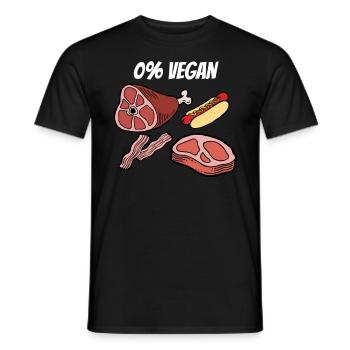Anti Vegan 0% Vegan Carnivore Meat Filet - Men's T-Shirt - black - Front - AI Model Male 178 light (178cm)