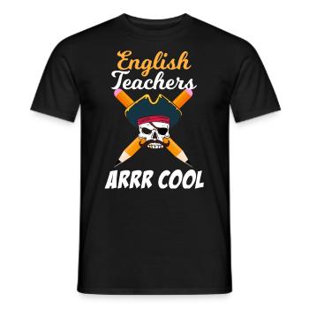 English Teachers Arrr Cool - T-shirt homme - noir - Devant - AI Model Male 178 light (178cm)