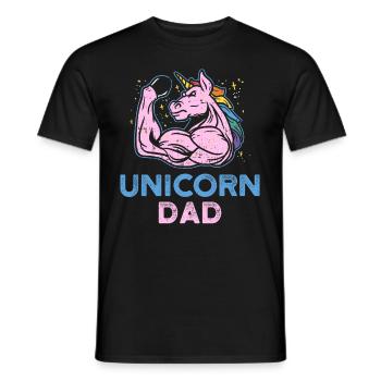 Cadeau de remise en forme papa Licorne Muscles Male Fun - T-shirt homme - noir - Devant - AI Model Male 178 light (178cm)