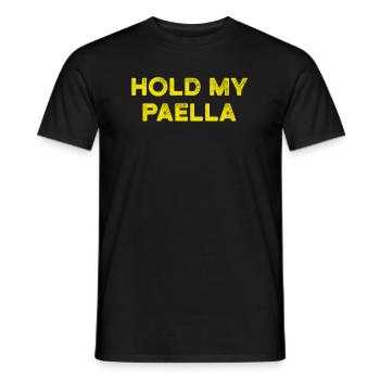 Funny Hold My Paella Gift Espagne Espagnole - T-shirt homme - noir - Devant - AI Model Male 178 light (178cm)