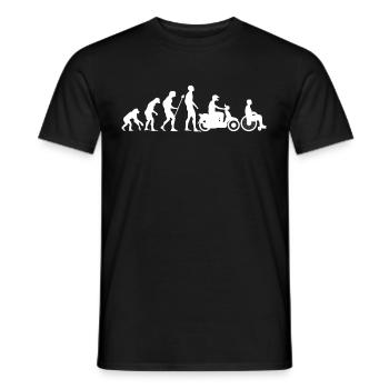 Evolution Moped Roller Mofa Rollstuhl Geschenk - Männer T-Shirt - Schwarz - Vorne - AI Model Male 178 light (178cm)