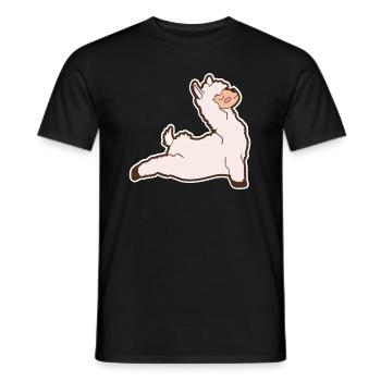 Lama Alpaca Yoga - Men's T-Shirt - black - Front - AI Model Male 178 light (178cm)