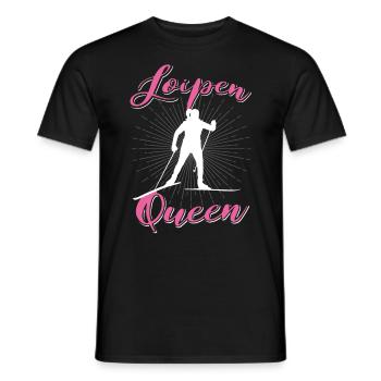 Witziges Langlauf Wintersport Loipe Ski Geschenk - Männer T-Shirt - Schwarz - Vorne - AI Model Male 178 light (178cm)