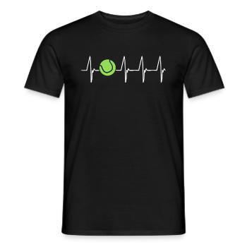 Vêtements de tennis tennis design figures cadeau - T-shirt homme - noir - Devant - AI Model Male 178 light (178cm)