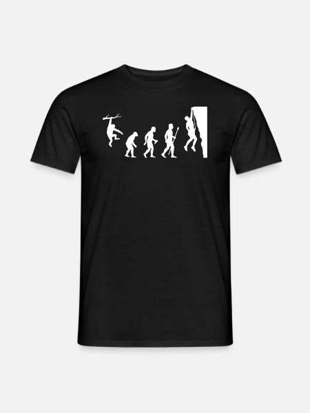 Funny Rock Climbing Evolution - Men's T-Shirt - black
