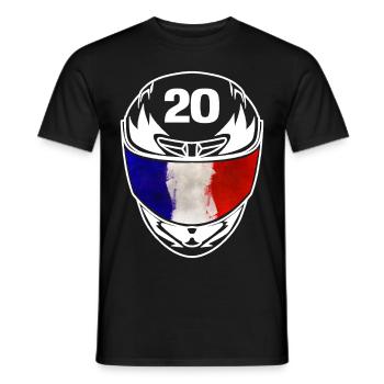 Motorcycle Motorsport 20 El Diablo Tricolore - Men's T-Shirt - black - Front - AI Model Male 178 light (178cm)